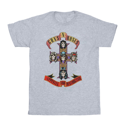 Heather Grey - Front - Guns N Roses Childrens-Kids Appetite For Destruction T-Shirt