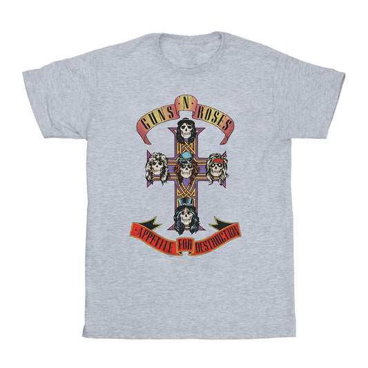 Heather Grey - Front - Guns N Roses Childrens-Kids Appetite For Destruction T-Shirt