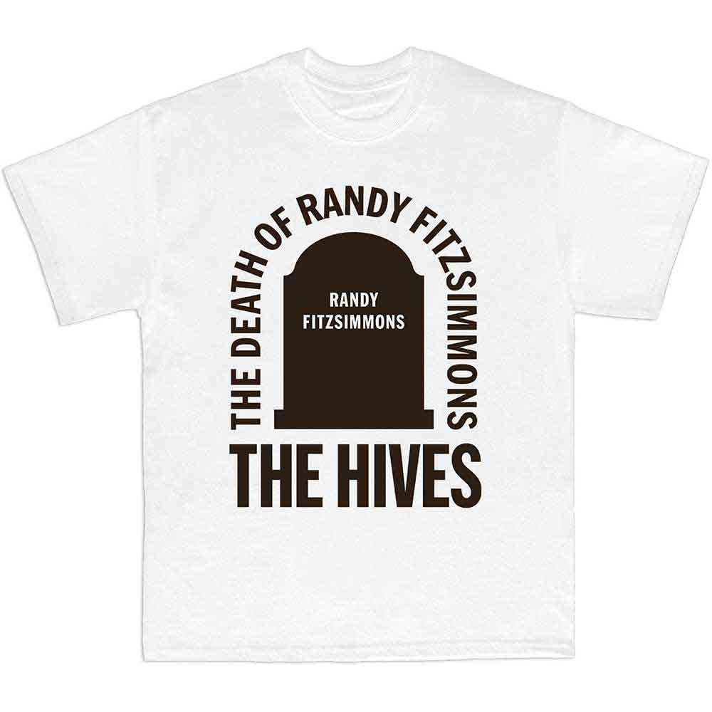 White-Black - Front - The Hives Unisex Adult Randy Gravestone T-Shirt