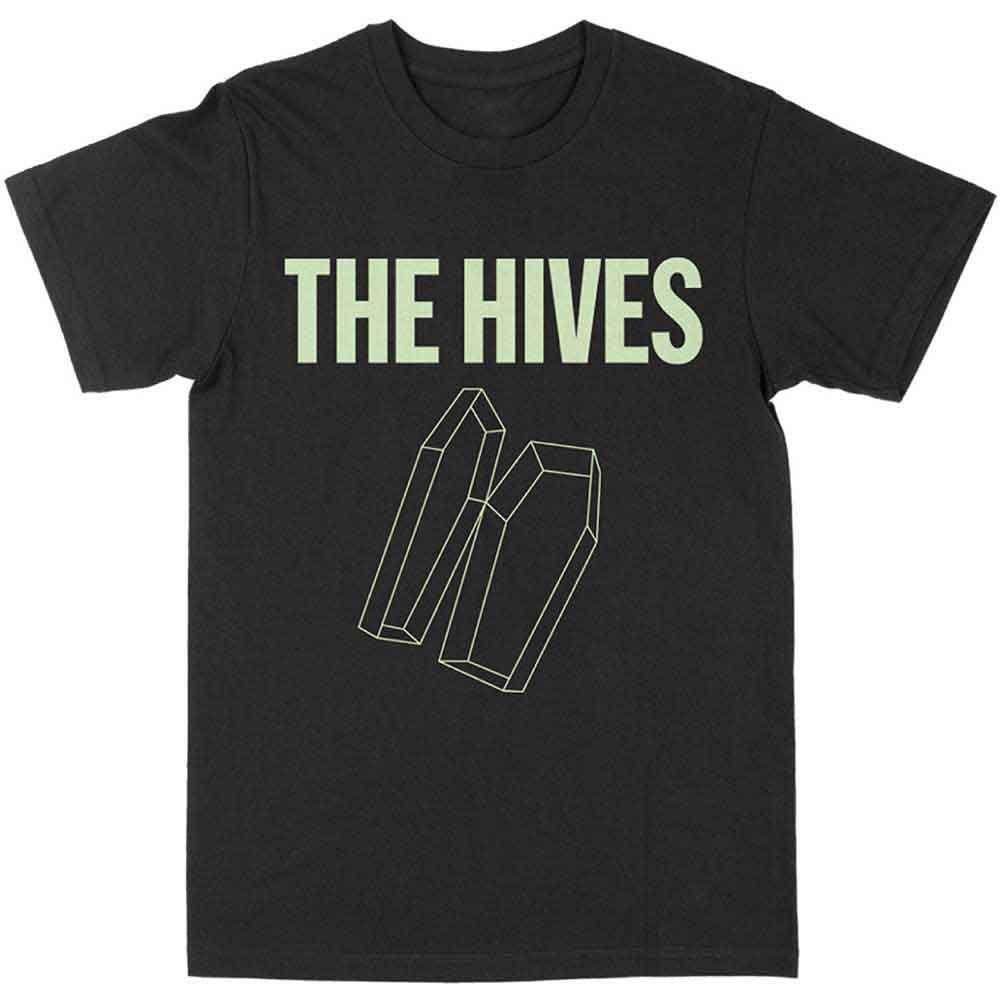 Black-White - Front - The Hives Unisex Adult Glow In The Dark Coffin T-Shirt