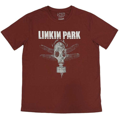 Red - Front - Linkin Park Unisex Adult Gas Mask T-Shirt
