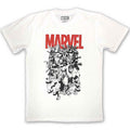 White - Front - Marvel Comics Unisex Adult Characters T-Shirt