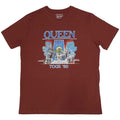 Red - Front - Queen Unisex Adult Tour ´80 T-Shirt