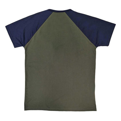 Khaki Green-Navy Blue - Back - Green Day Unisex Adult American Idiot Raglan T-Shirt