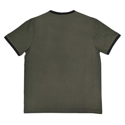 Khaki Green-Black-White - Back - The Rolling Stones Unisex Adult Tongue T-Shirt