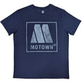 Denim Blue - Front - Motown Records Unisex Adult Vintage Logo T-Shirt