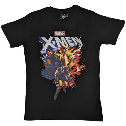 Black - Front - X-Men Unisex Adult Comic T-Shirt