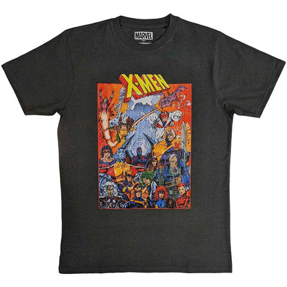 Charcoal Grey - Front - X-Men Unisex Adult Characters T-Shirt