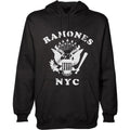 Black - Front - Ramones Unisex Adult New York Pullover Hoodie