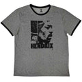 Grey - Front - Jimi Hendrix Unisex Adult Let Me Live Ringer Cotton T-Shirt