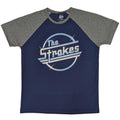 Denim Blue-Grey - Front - The Strokes Unisex Adult OG Magna Cotton Raglan T-Shirt