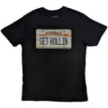 Black - Front - Nickelback Unisex Adult License Plate Cotton T-Shirt