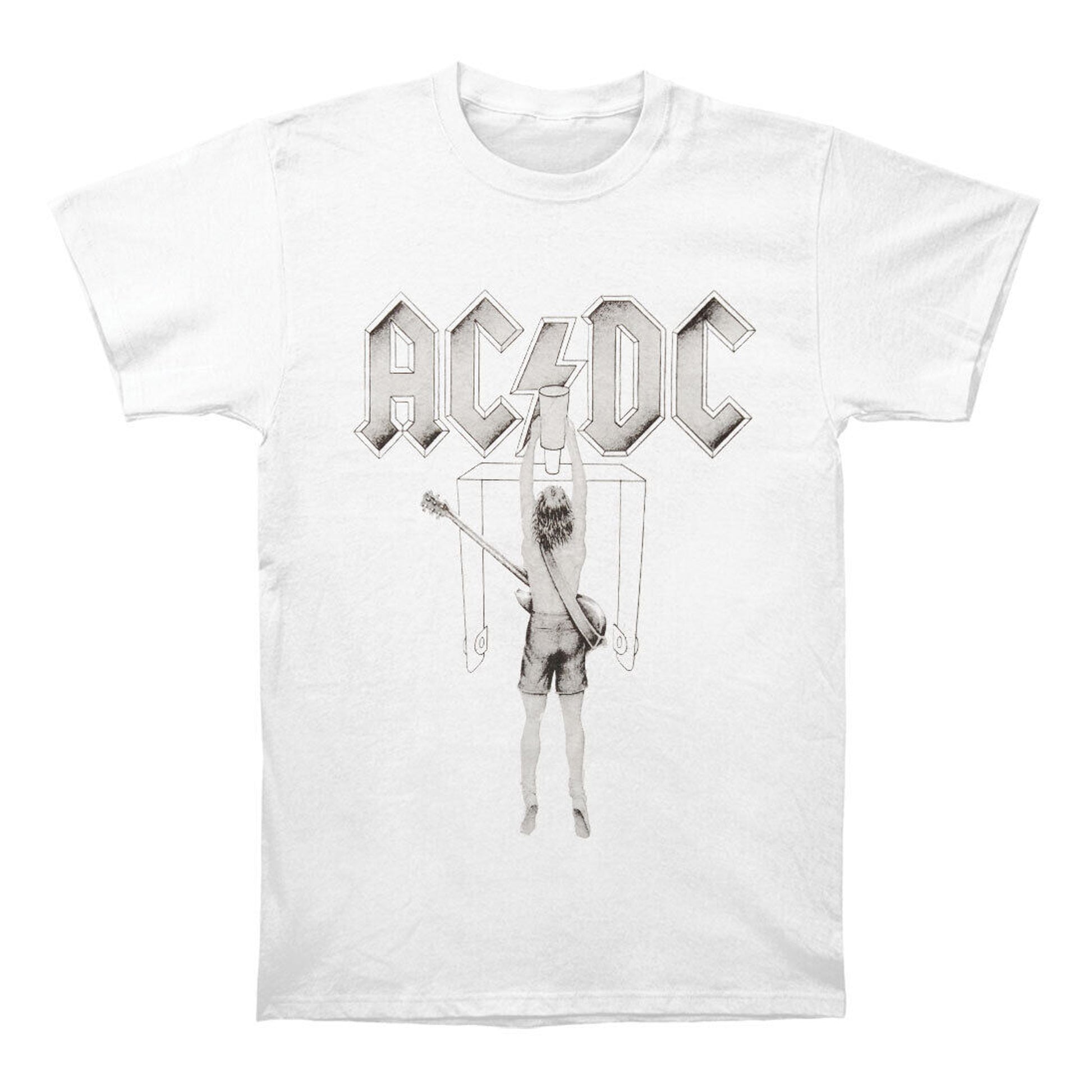 White - Front - AC-DC Unisex Adult Switch T-Shirt