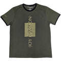 Khaki Green - Front - Joy Division Unisex Adult Blended Pulse Ringer Cotton T-Shirt