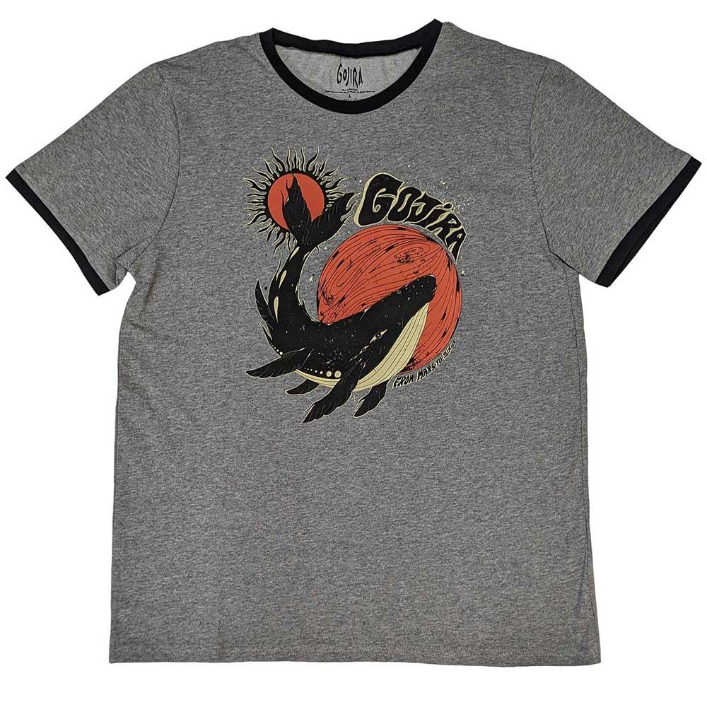 Grey - Front - Gojira Unisex Adult Whale T-Shirt