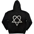 Black - Back - Him Unisex Adult Back Print Logo Hoodie