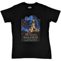 Black - Front - Star Wars: A New Hope Unisex Adult Poster Cotton T-Shirt