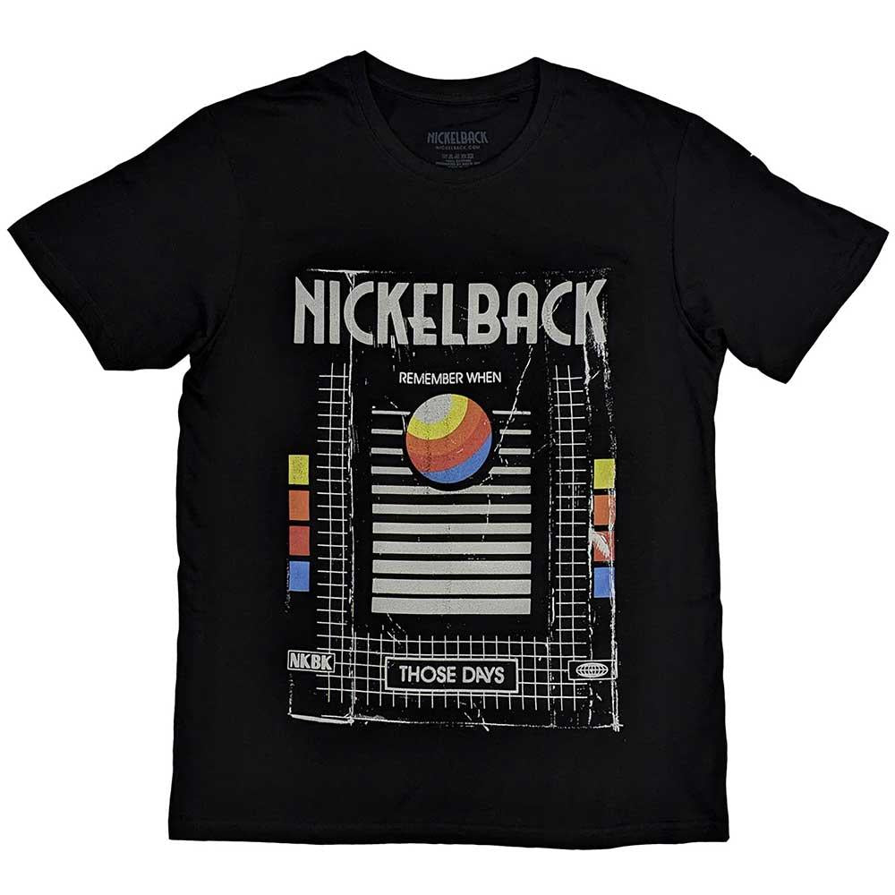Black - Front - Nickelback Unisex Adult Those Days VHS Cotton T-Shirt