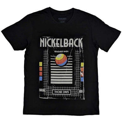 Black - Front - Nickelback Unisex Adult Those Days VHS Cotton T-Shirt