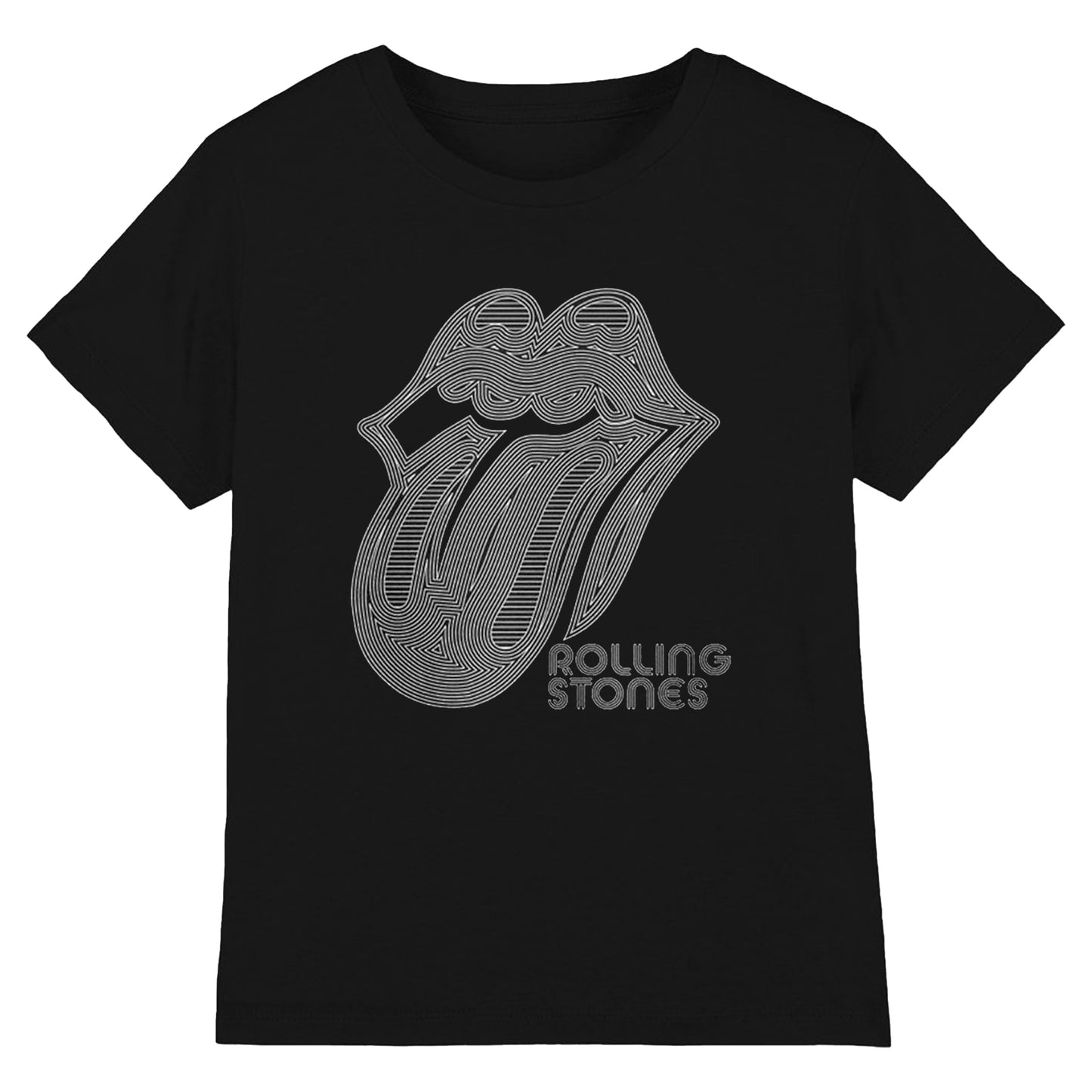 Black - Front - The Rolling Stones Unisex Adult Holographic T-Shirt
