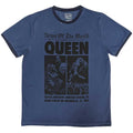 Denim Blue - Front - Queen Unisex Adult News  Of The World 40th Front Page Ringer T-Shirt