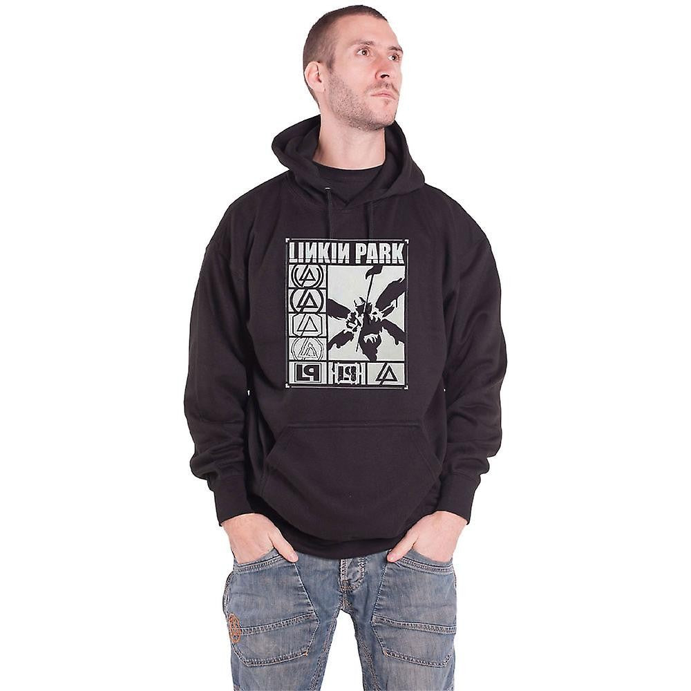 Black - Lifestyle - Linkin Park Unisex Adult Rectangle Logo Pullover Hoodie