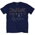 Navy Blue - Front - Queen Unisex Adult Union Jack T-Shirt