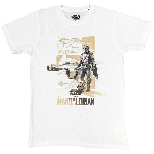 White - Front - Star Wars: The Mandalorian Unisex Adult Grogu T-Shirt