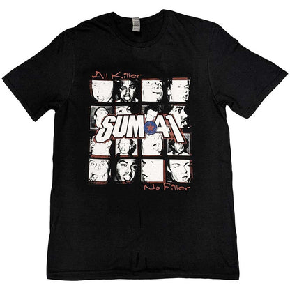 Black - Front - Sum 41 Unisex Adult All Killer No Filler European Tour 2022 Grid T-Shirt