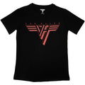 Black-Red - Front - Van Halen Womens-Ladies Classic Logo T-Shirt