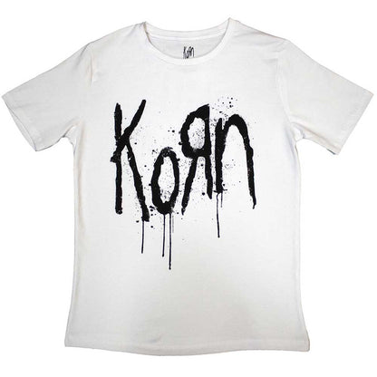 White - Front - Korn Womens-Ladies Still A Freak Back Print T-Shirt