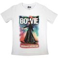 White - Front - David Bowie Womens-Ladies Moonage Daydream Fade T-Shirt
