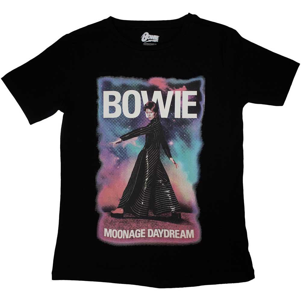 Black - Front - David Bowie Womens-Ladies Moonage Daydream Fade T-Shirt