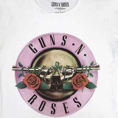 White - Lifestyle - Guns N Roses Womens-Ladies Classic Logo T-Shirt