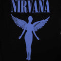Black-Blue - Back - Nirvana Womens-Ladies Angelic Mono T-Shirt