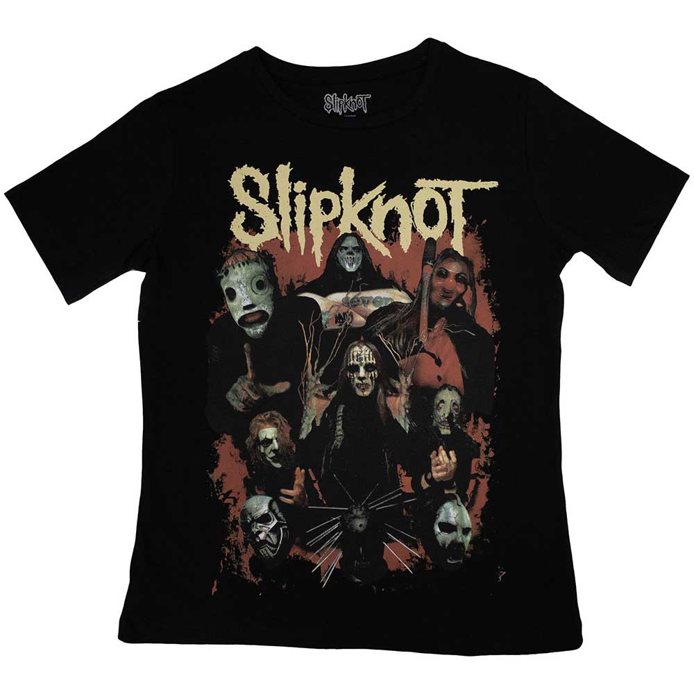 Black - Front - Slipknot Womens-Ladies Come Play Dying Back Print T-Shirt
