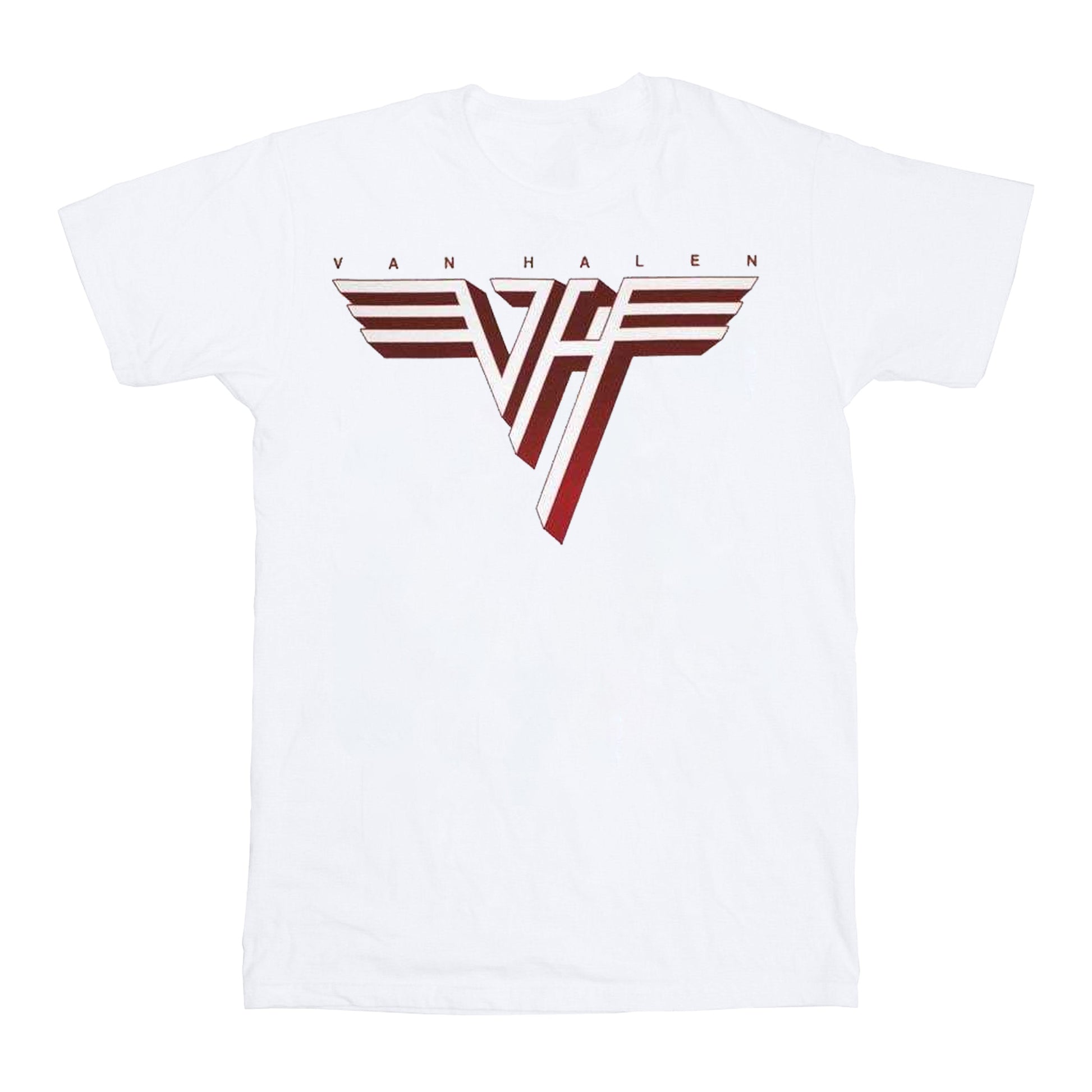 White - Front - Van Halen Womens-Ladies Classic Logo Cotton T-Shirt