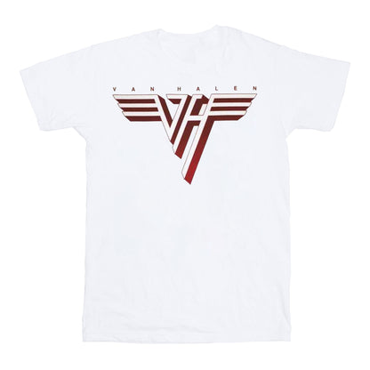 White - Front - Van Halen Womens-Ladies Classic Logo Cotton T-Shirt