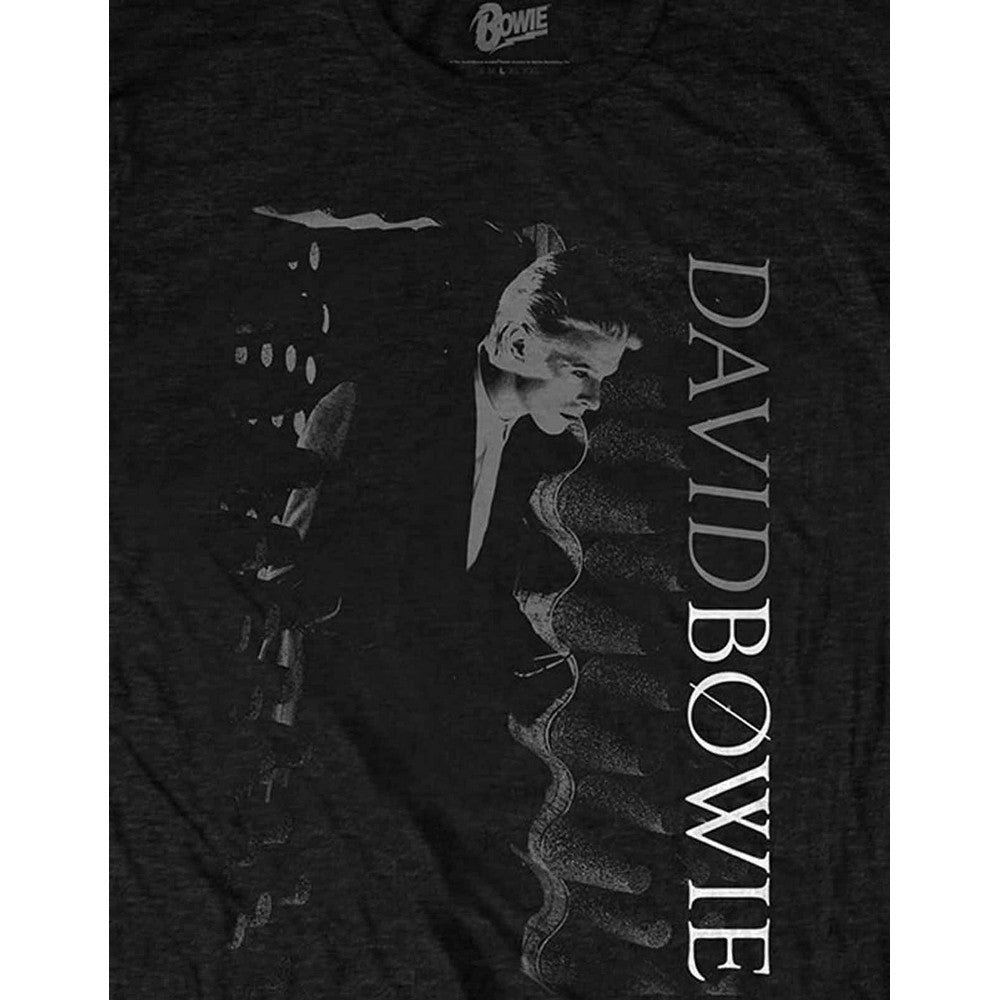 Black - Side - David Bowie Unisex Adult Distorted T-Shirt