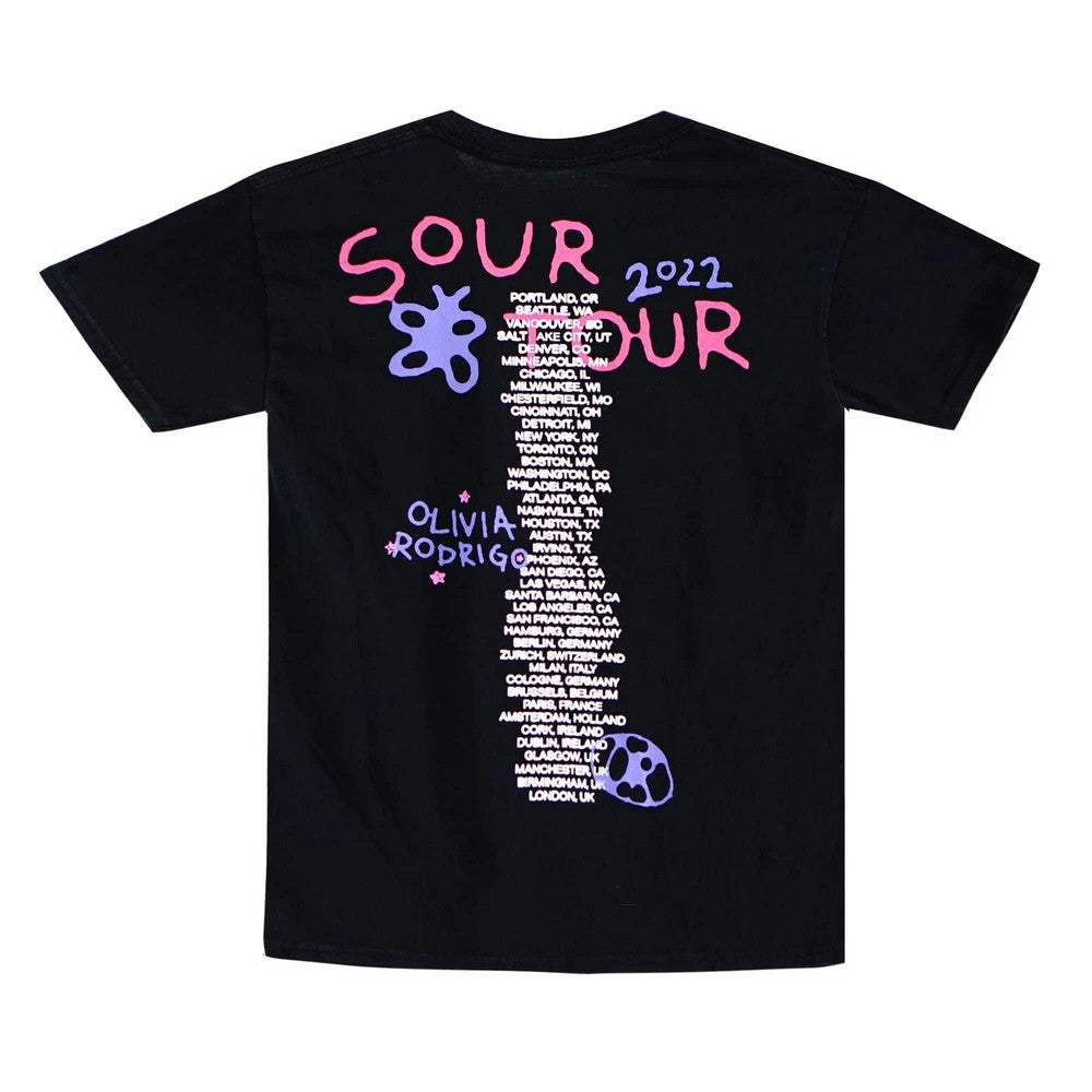 Black - Back - Olivia Rodrigo Unisex Adult A Little Bit Sour T-Shirt