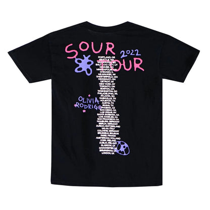 Black - Back - Olivia Rodrigo Unisex Adult A Little Bit Sour T-Shirt