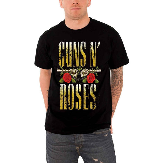 Black - Front - Guns N Roses Unisex Adult Big Guns T-Shirt