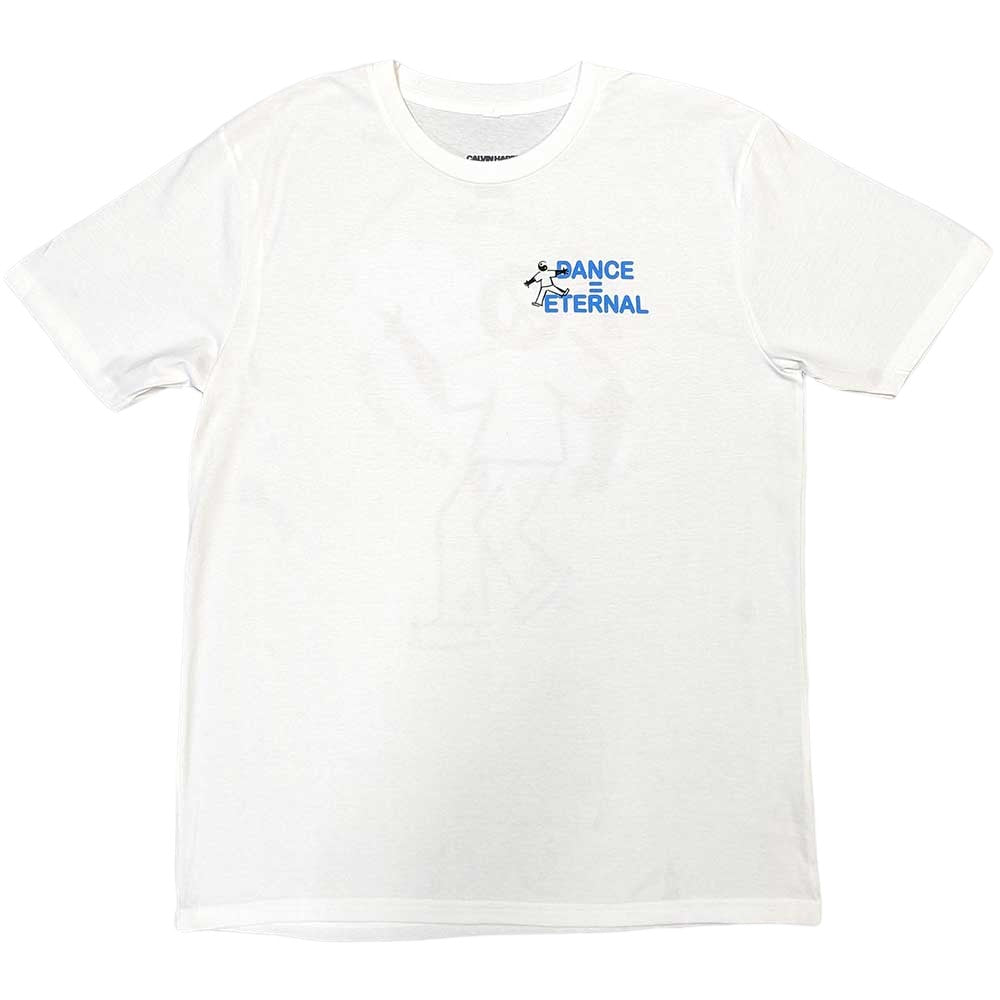 White - Front - Calvin Harris Unisex Adult Dance Eternal Back Print T-Shirt