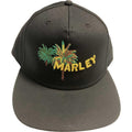 Black - Front - Bob Marley Unisex Adult Palm Tree Snapback Cap