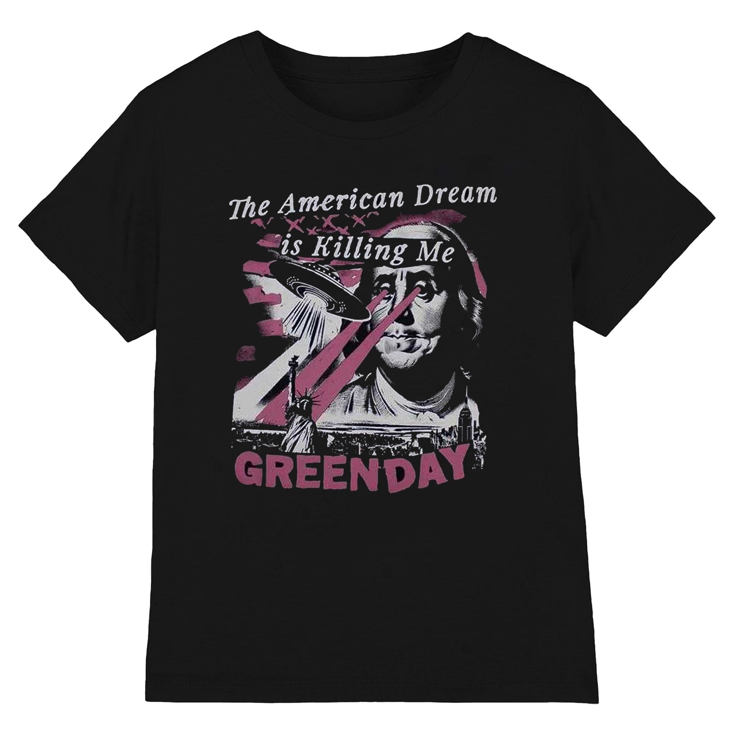 Black - Front - Green Day Unisex Adult American Dream T-Shirt