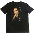 Black - Back - Bob Marley Unisex Adult One Love Portrait Embroidered T-Shirt