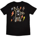 Black - Back - AC-DC Unisex Adult Bolt Array Cotton T-Shirt
