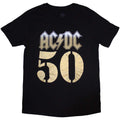 Black - Front - AC-DC Unisex Adult Bolt Array Cotton T-Shirt