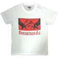White - Front - Fontaines DC Unisex Adult Gothic Logo T-Shirt