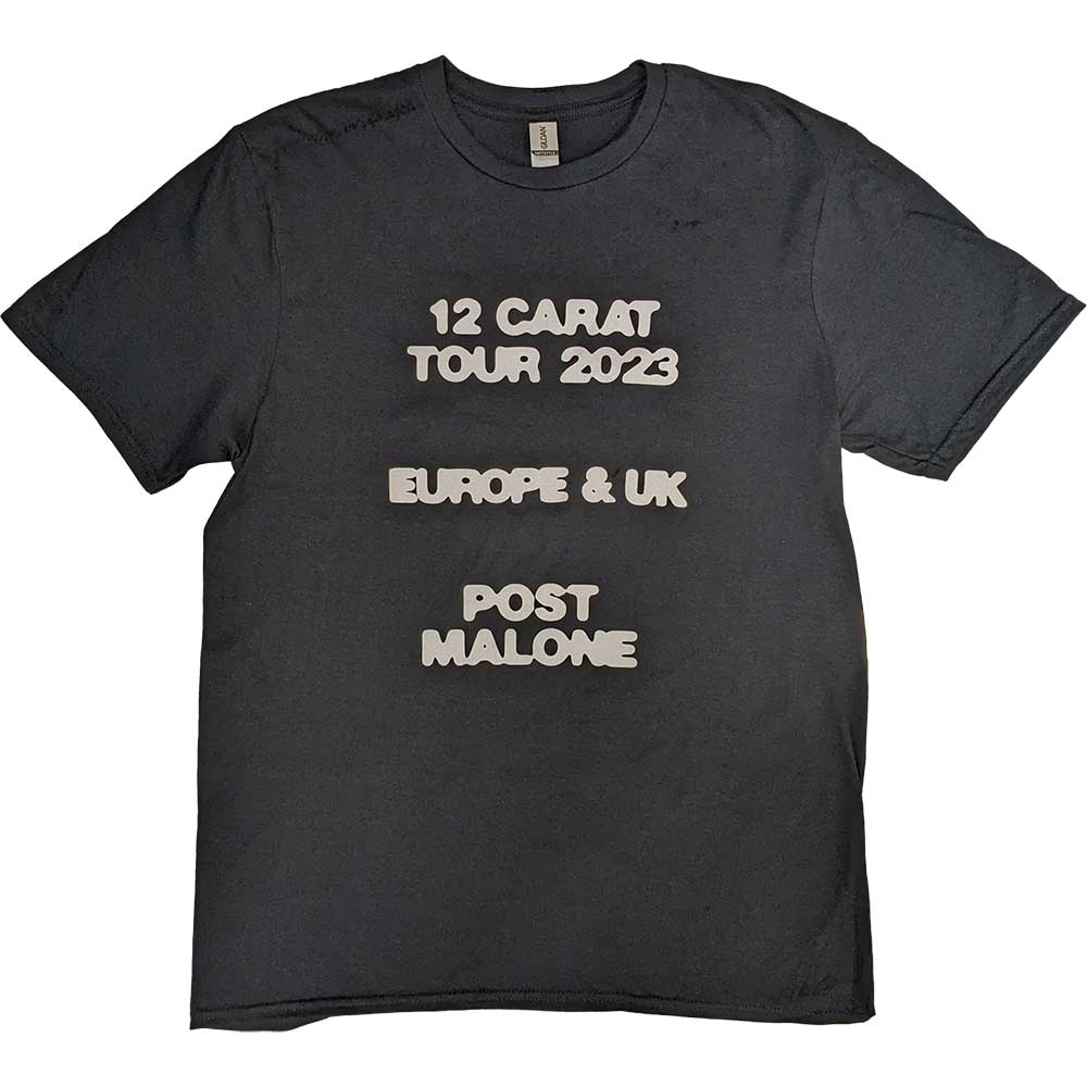 Black - Front - Post Malone Unisex Adult 2023 Tour Butterfly Logo T-Shirt